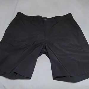 Classic Black Men's Flat Front Shorts